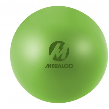 Logo trade promotional giveaways picture of: Cool round stress reliever, lime green