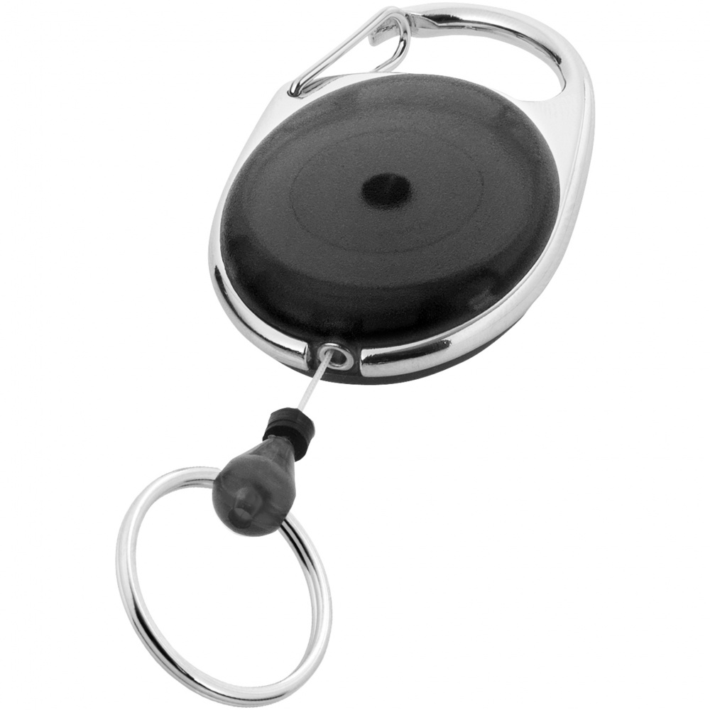 Logotrade promotional item image of: Gerlos roller clip key chain, black
