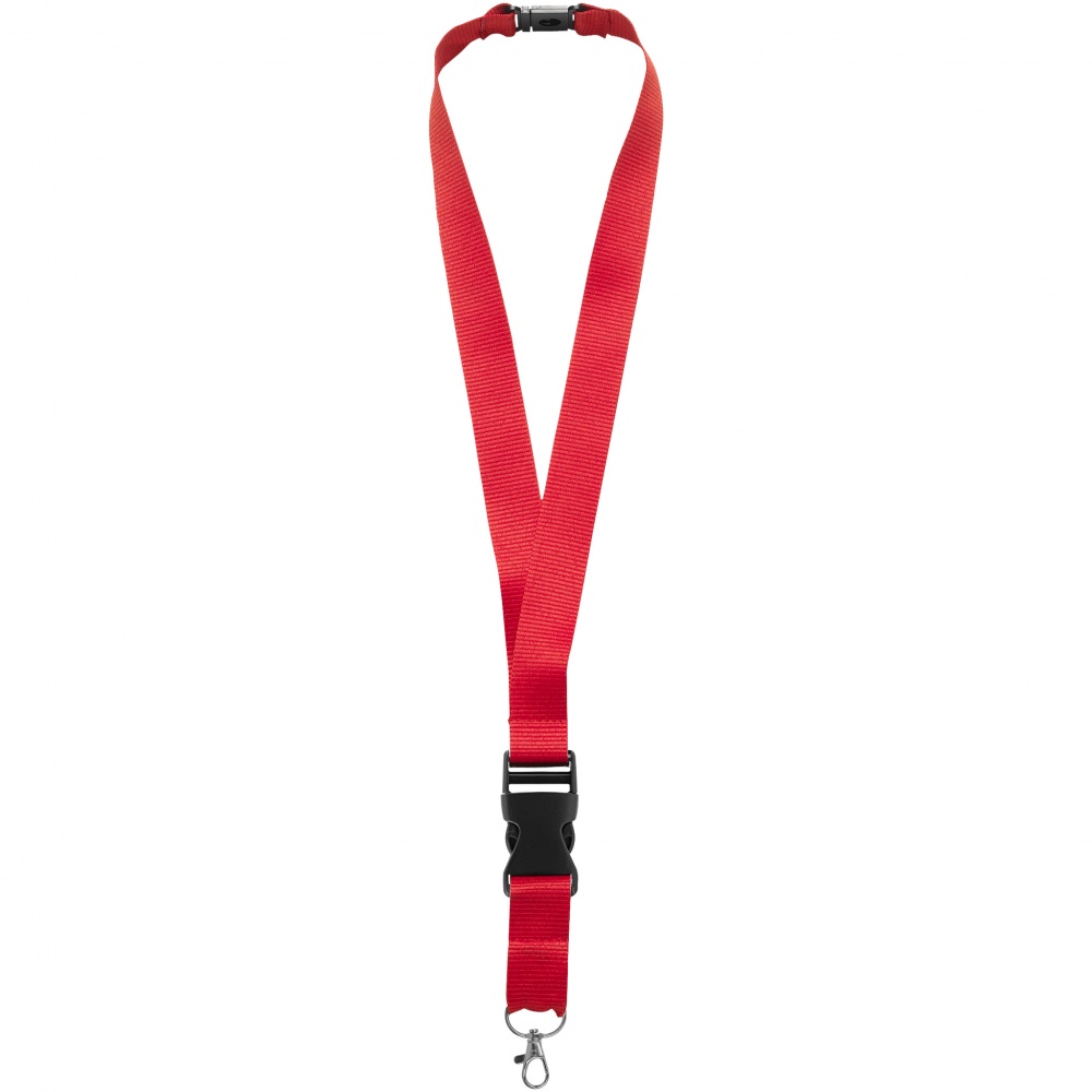 Logotrade promotional products photo of: Yogi lanyard with detachable buckle, red