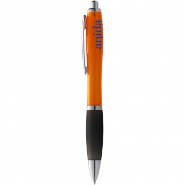 Logo trade promotional giveaways image of: Nash ballpoint pen, orange