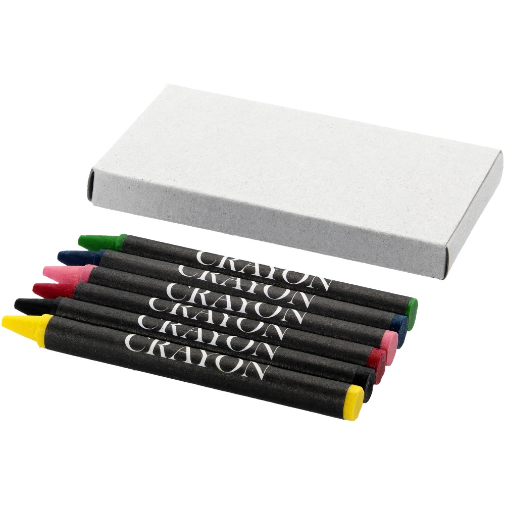 Logo trade promotional products image of: 6-piece crayon set