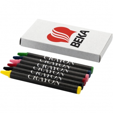 Logo trade business gifts image of: 6-piece crayon set