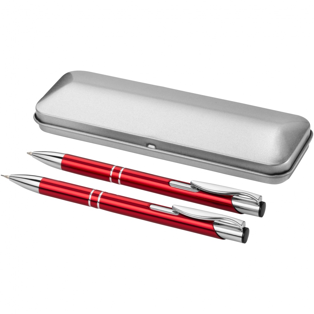 Logo trade promotional gifts picture of: Dublin pen set, red