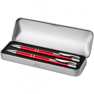 Logo trade promotional items picture of: Dublin pen set, red