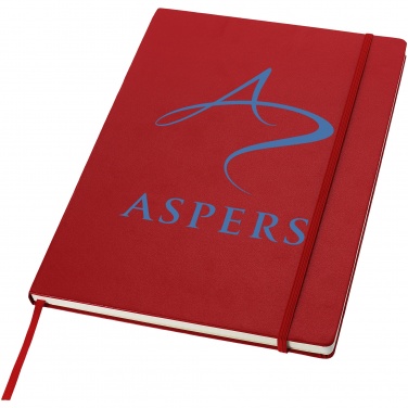 Logo trade corporate gift photo of: Executive A4 hard cover notebook, red
