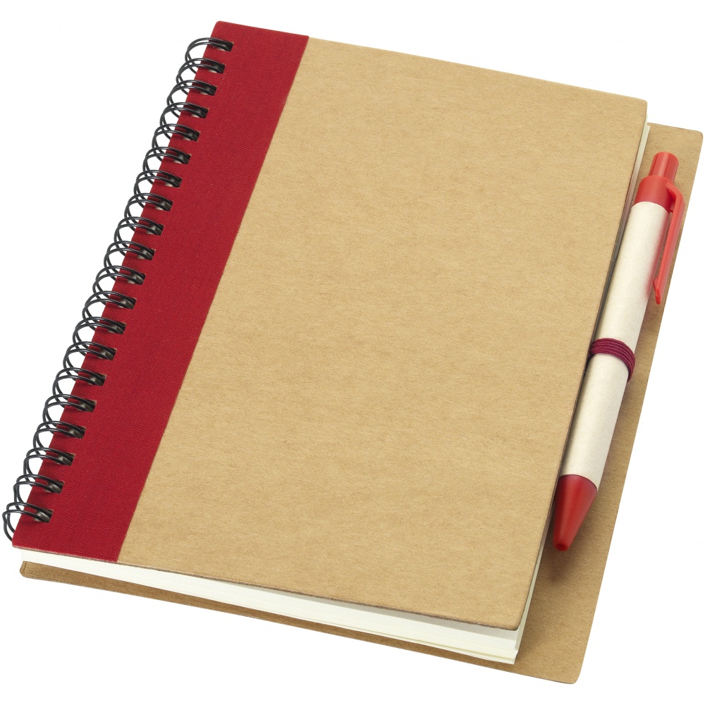 Logotrade business gift image of: Priestly notebook with pen, red