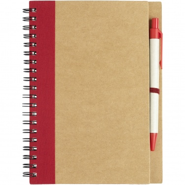 Logotrade promotional gift picture of: Priestly notebook with pen, red