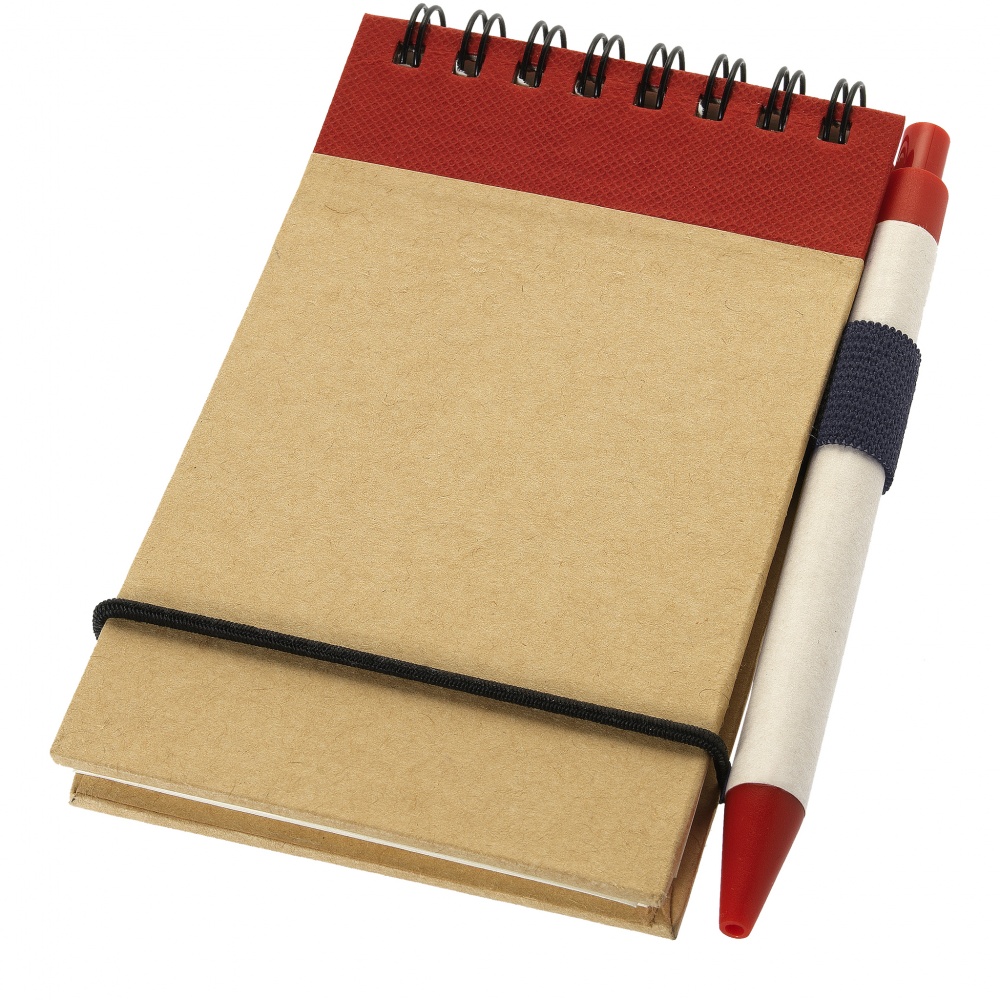 Logo trade promotional items image of: Zuse jotter with pen, red