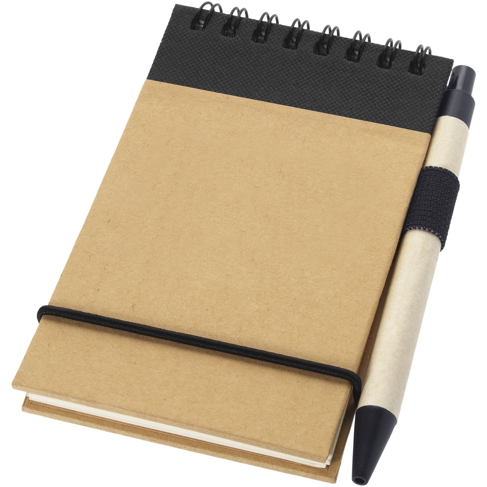 Logo trade promotional giveaway photo of: Zuse jotter with pen, black