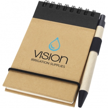 Logo trade promotional items image of: Zuse jotter with pen, black