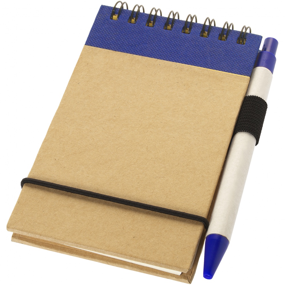 Logo trade promotional merchandise picture of: Zuse jotter with pen, blue