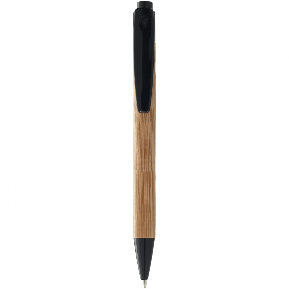 Logo trade promotional gifts image of: Borneo ballpoint pen, black