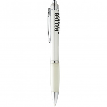 Logo trade promotional products picture of: Nash ballpoint pen, white