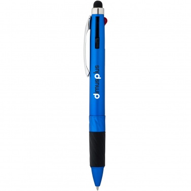 Logo trade business gift photo of: Burnie multi-ink stylus ballpoint pen, blue
