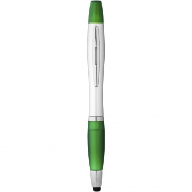 Logotrade promotional items photo of: Nash stylus ballpoint pen and highlighter, green