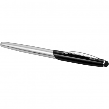 Logo trade promotional gift photo of: Geneva stylus ballpoint pen and rollerball pen gift, black