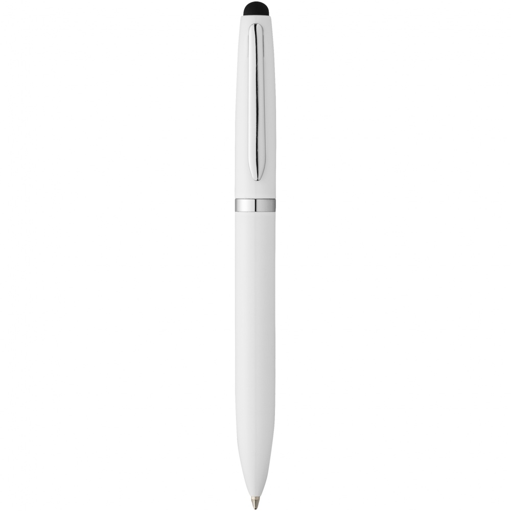 Logo trade business gift photo of: Brayden stylus ballpoint pen, white