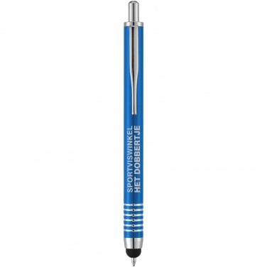 Logo trade promotional products image of: Zoe stylus ballpoint pen, blue