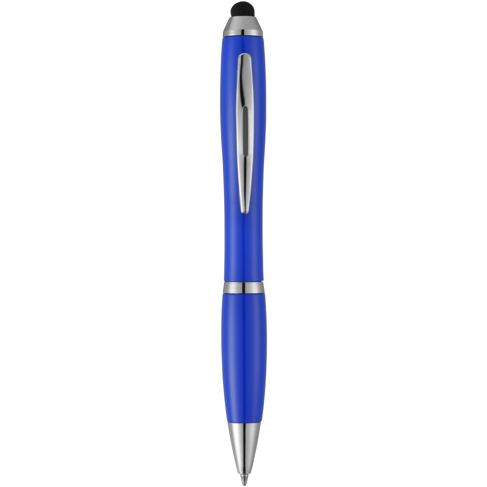 Logo trade business gifts image of: Nash stylus ballpoint pen, blue
