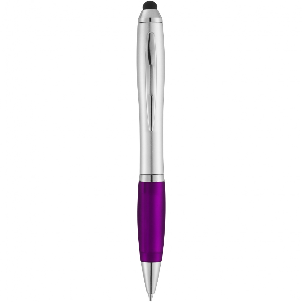 Logo trade promotional gifts image of: Nash stylus ballpoint pen, purple