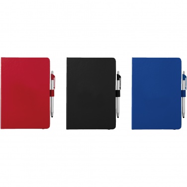 Logo trade promotional item photo of: Crown A5 Notebook and stylus ballpoint Pen, red
