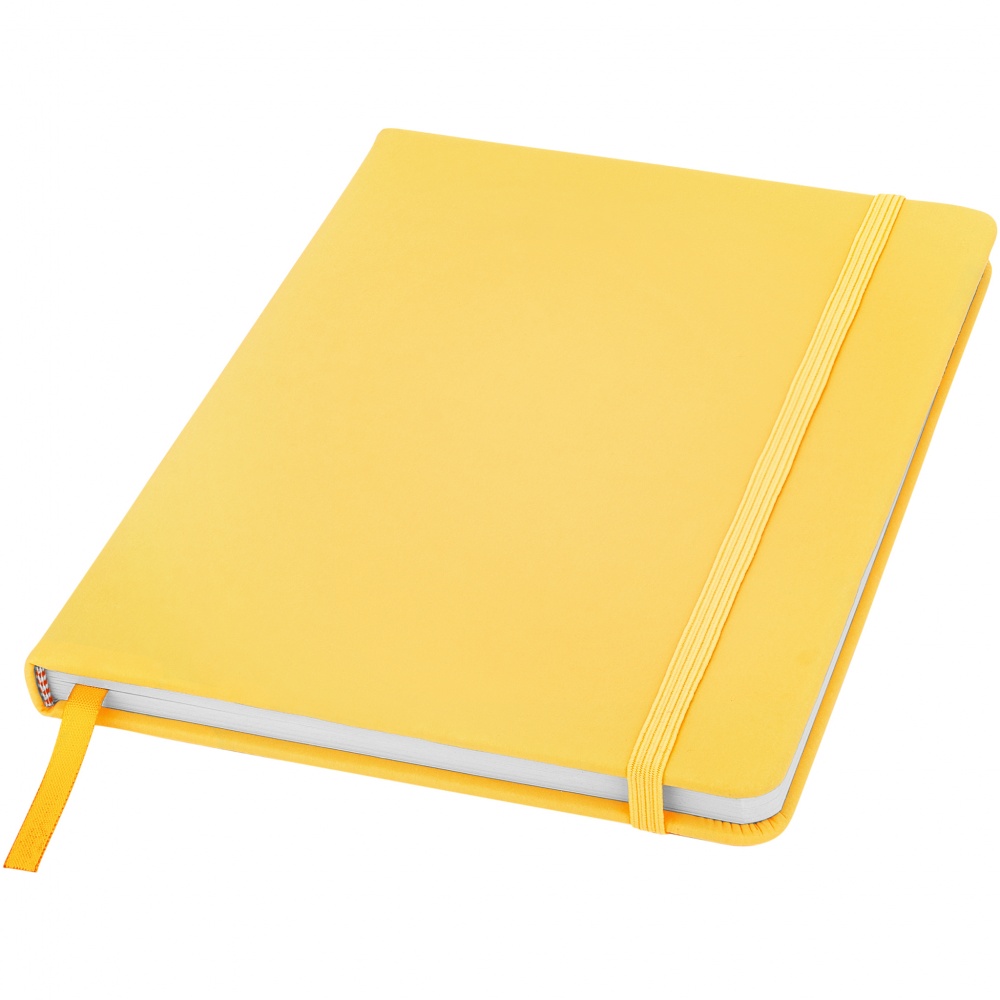 Logo trade promotional items image of: Spectrum A5 Notebook, yellow