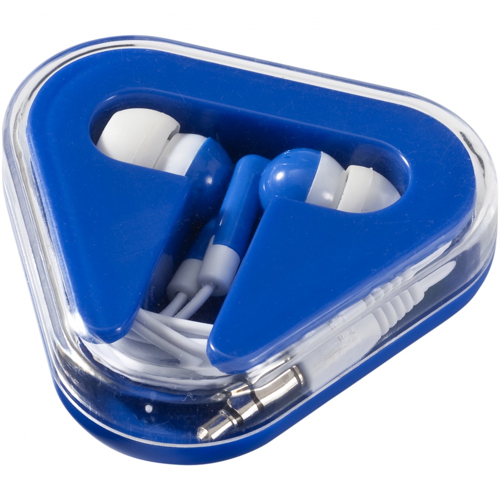 Logo trade promotional merchandise photo of: Rebel earbuds, blue