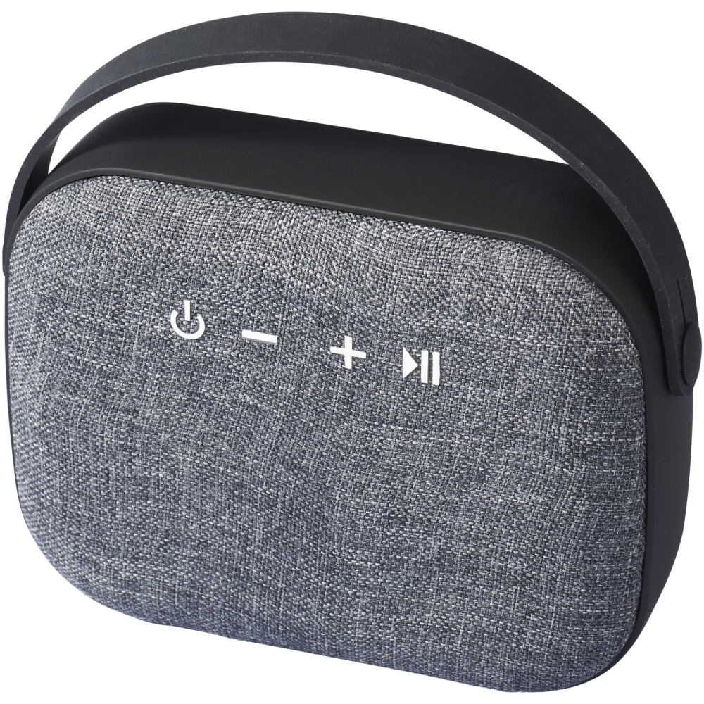 Logo trade corporate gifts image of: Woven Fabric Bluetooth® Speaker, grey