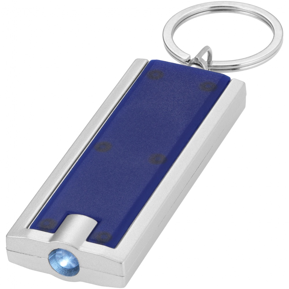 Logotrade promotional gift picture of: Castor LED keychain light, blue
