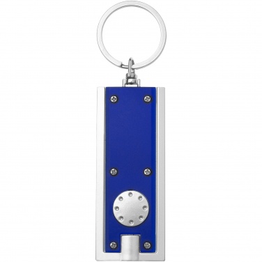 Logo trade promotional giveaways picture of: Castor LED keychain light, blue
