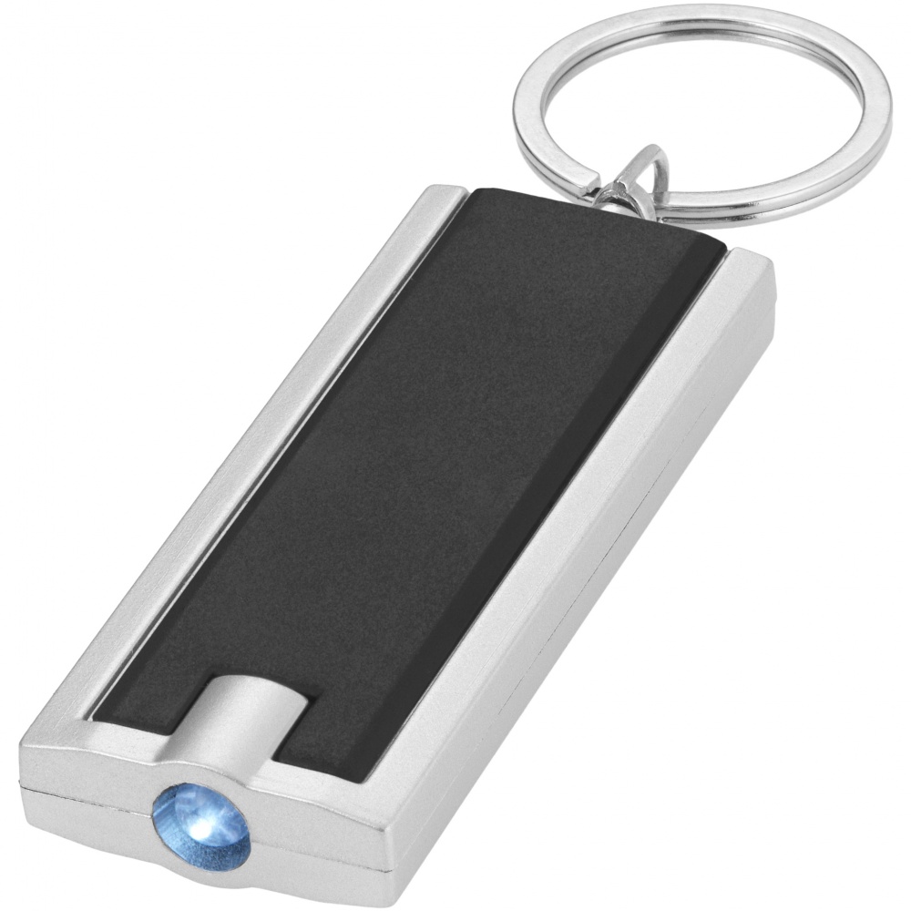 Logotrade promotional items photo of: Castor LED keychain light, black