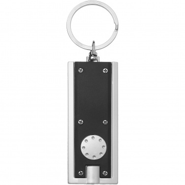 Logo trade promotional merchandise image of: Castor LED keychain light, black