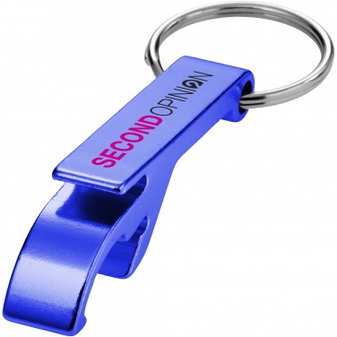 Logo trade corporate gift photo of: Tao alu bottle and can opener key chain, blue