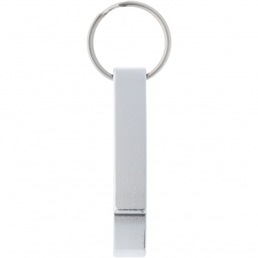 Logo trade promotional item photo of: Tao alu bottle and can opener key chain, silver
