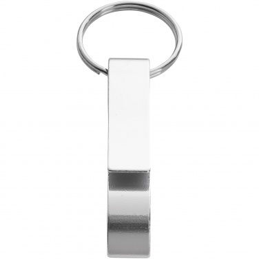 Logo trade promotional giveaways picture of: Tao alu bottle and can opener key chain, silver