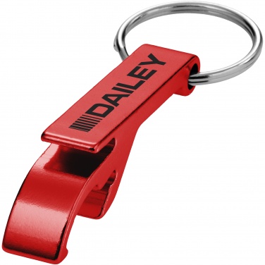 Logotrade promotional giveaway image of: Tao alu bottle and can opener key chain, red