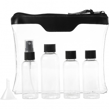 Logotrade promotional merchandise image of: Munich airline approved travel bottle set, black