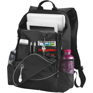 Logo trade business gifts image of: Benton 15" laptop backpack, black