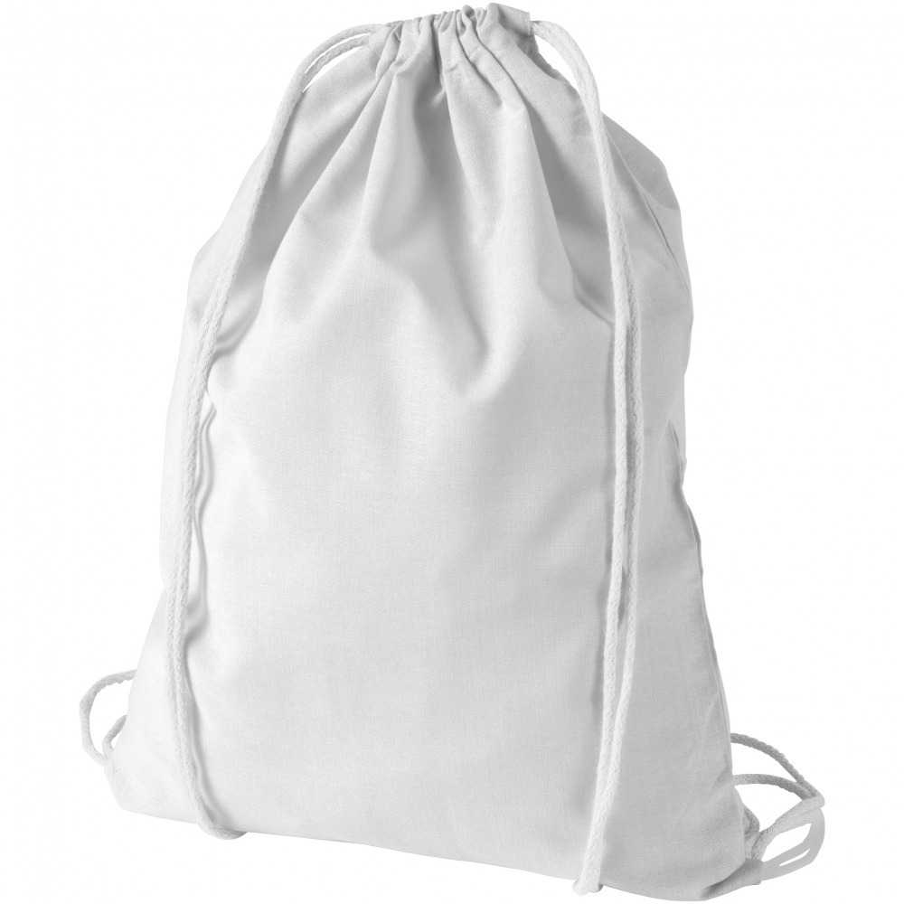 Logo trade advertising products image of: Oregon cotton premium rucksack, light grey