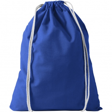 Logotrade promotional item picture of: Oregon cotton premium rucksack, blue