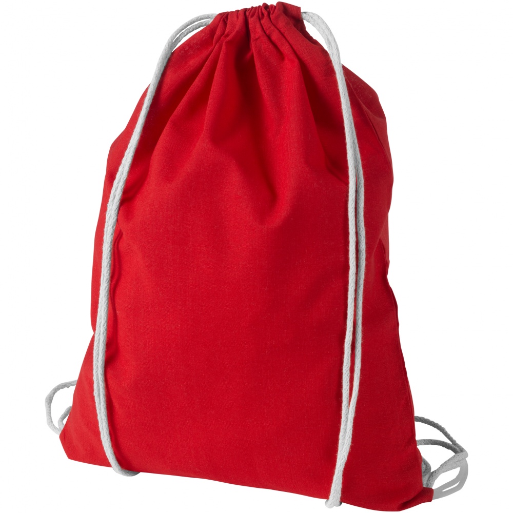 Logo trade corporate gifts picture of: Oregon cotton premium rucksack, red