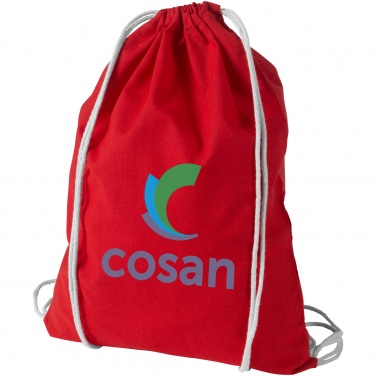Logo trade promotional gift photo of: Oregon cotton premium rucksack, red