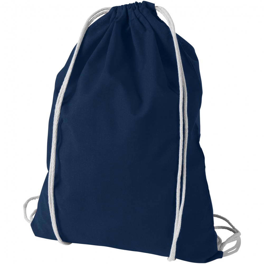 Logotrade advertising products photo of: Oregon cotton premium rucksack, dark blue