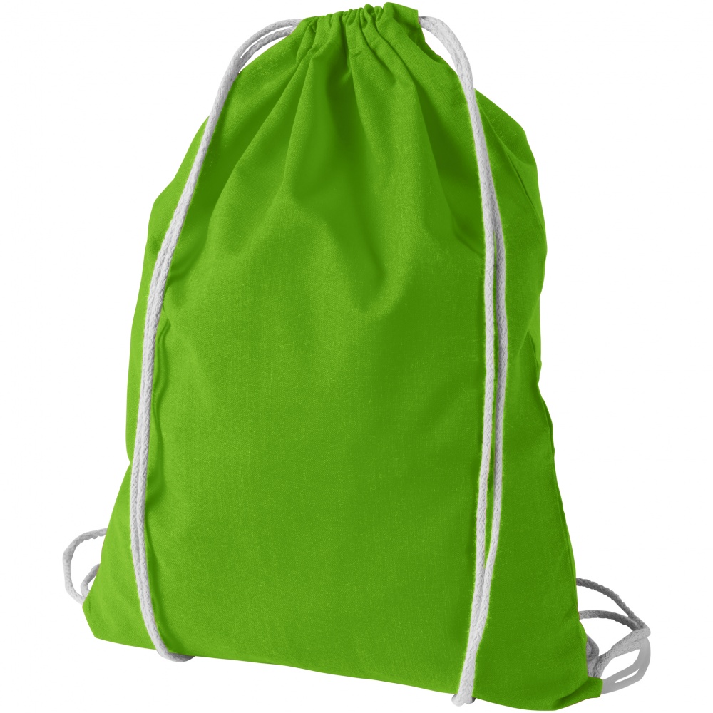 Logotrade promotional gift image of: Oregon cotton premium rucksack, light green