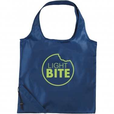 Logo trade promotional merchandise photo of: The Bungalow Foldaway Shopper Tote, navy blue