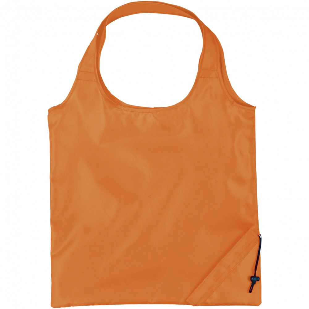 Logo trade promotional merchandise image of: The Bungalow Foldaway Shopper Tote, orange