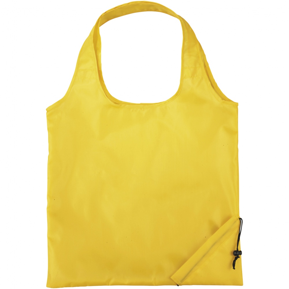 Logo trade promotional products image of: The Bungalow Foldaway Shopper Tote, yellow