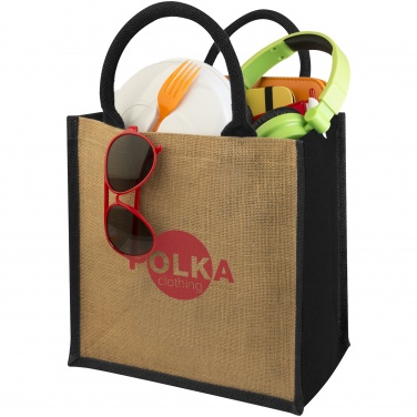 Logo trade promotional gifts picture of: Chennai jute gift tote, black