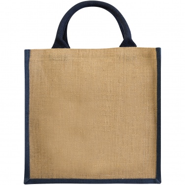 Logo trade advertising products picture of: Chennai jute gift tote, dark blue