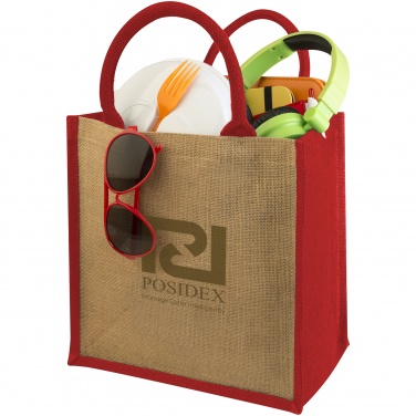 Logotrade promotional merchandise photo of: Chennai jute gift tote, red